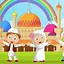 Gambar Anak Muslim Mewarnai